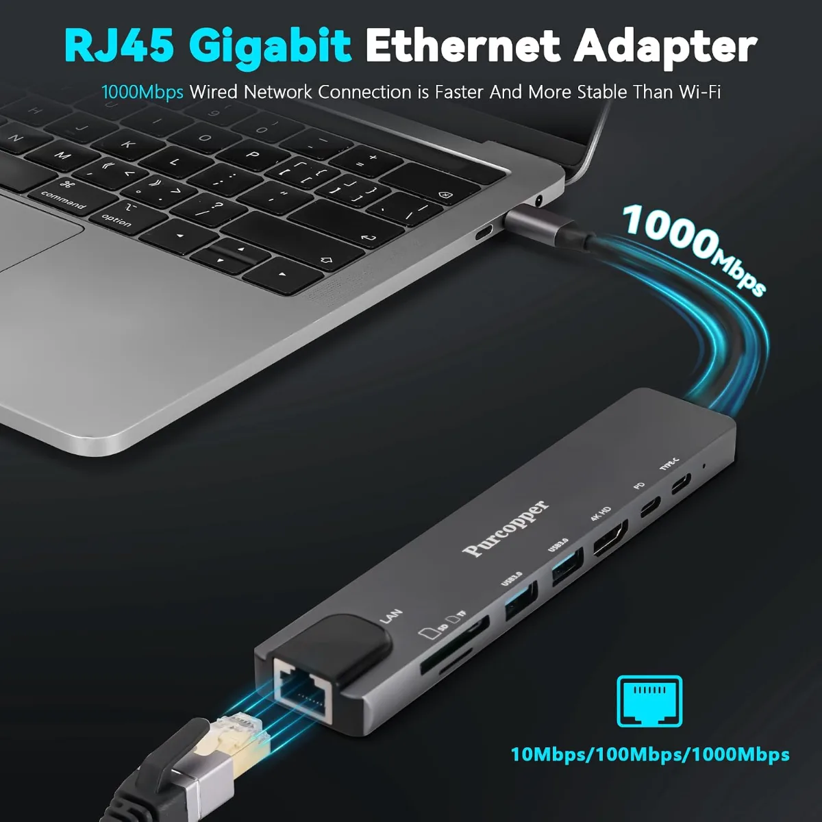 USB-C 8-in-1 Multiport Hub 100W image 5