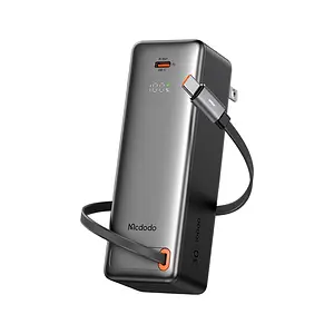 Mcdodo 3-in-1 Retractable Power Bank 30W - Black